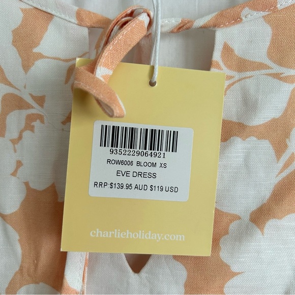 NWT ANTROPOLOGIE - CHARLIE HOLIDAY EVE LINEN BLEND DRESS IN BLOOM - Size XS - Picture 7 of 10